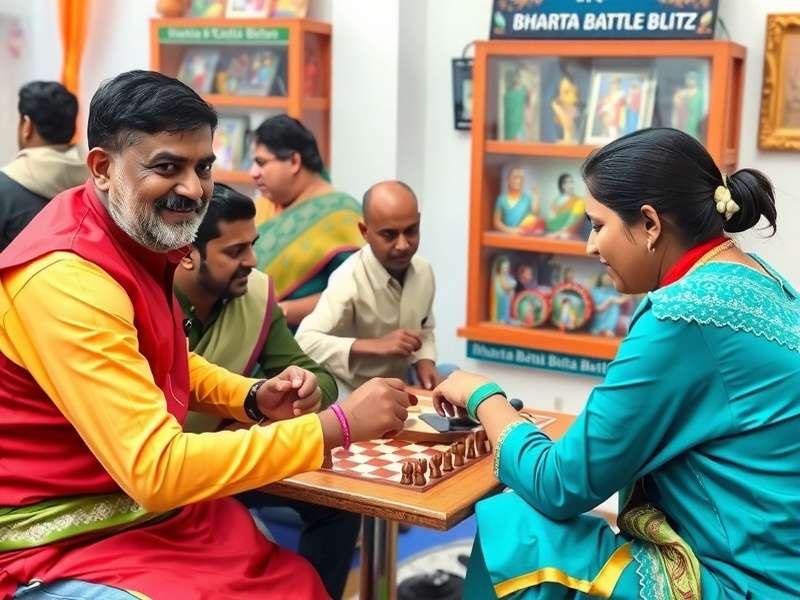 Bharat Battle Blitz community event with players in traditional attire